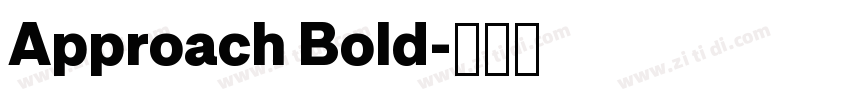 Approach Bold字体转换